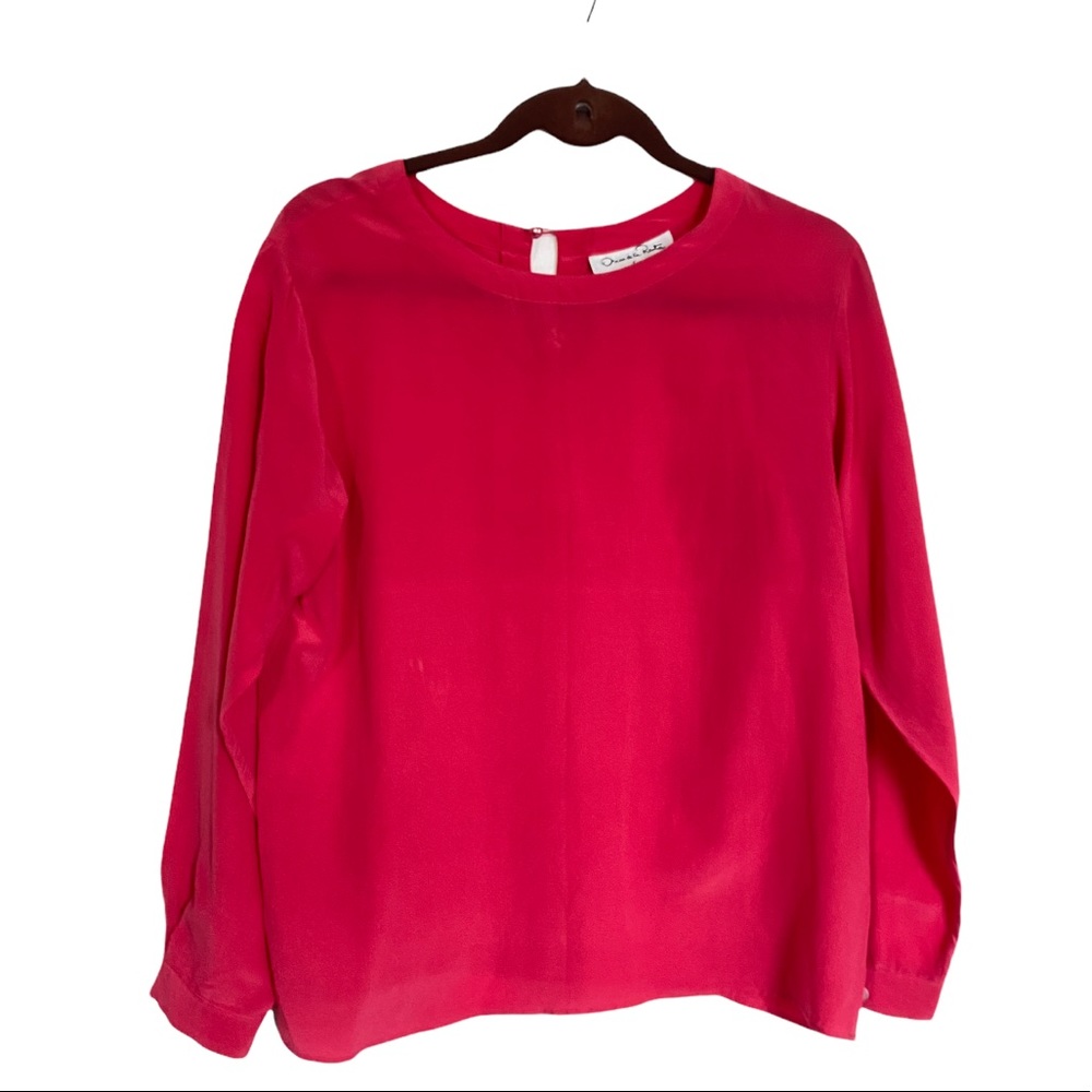 Vintage Oscar de la Renta Expressions silk blouse sz M